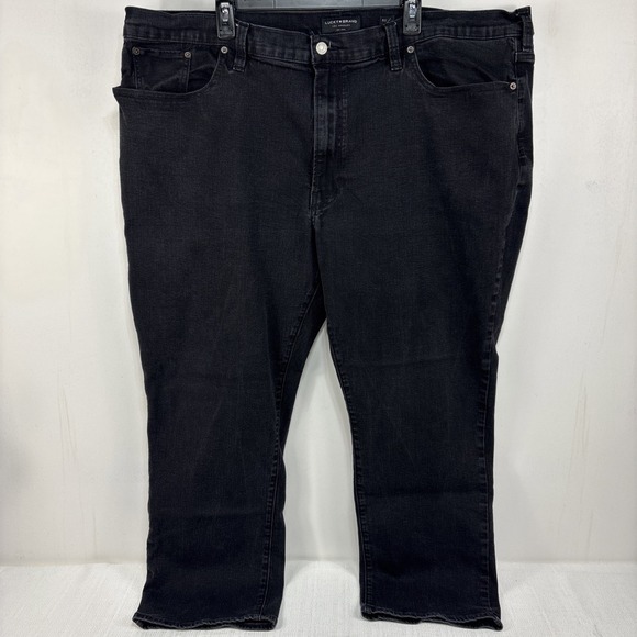Lucky Brand Athletic Fit Black Jeans Mens Size 50x30‎ Stretch Modern Grunge - Picture 1 of 15
